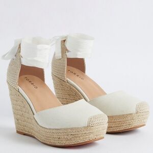 Canvas Espadrille Wedges